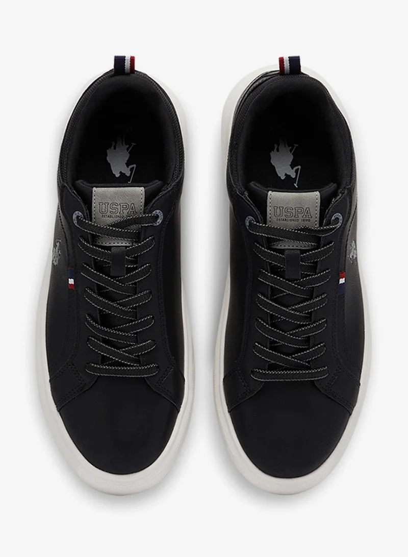 U.S. Polo Assn. Black Men's Black Low-Top Sneakers - Designed for Style Shoes for Men | Best Price UAE