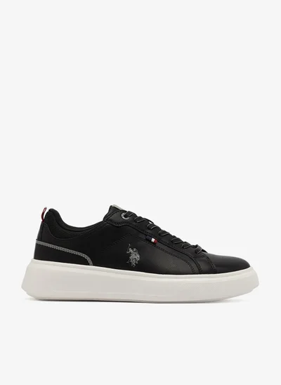 U.S. Polo Assn. Men's Black Low-Top Sneakers - Designed for Style Shoes