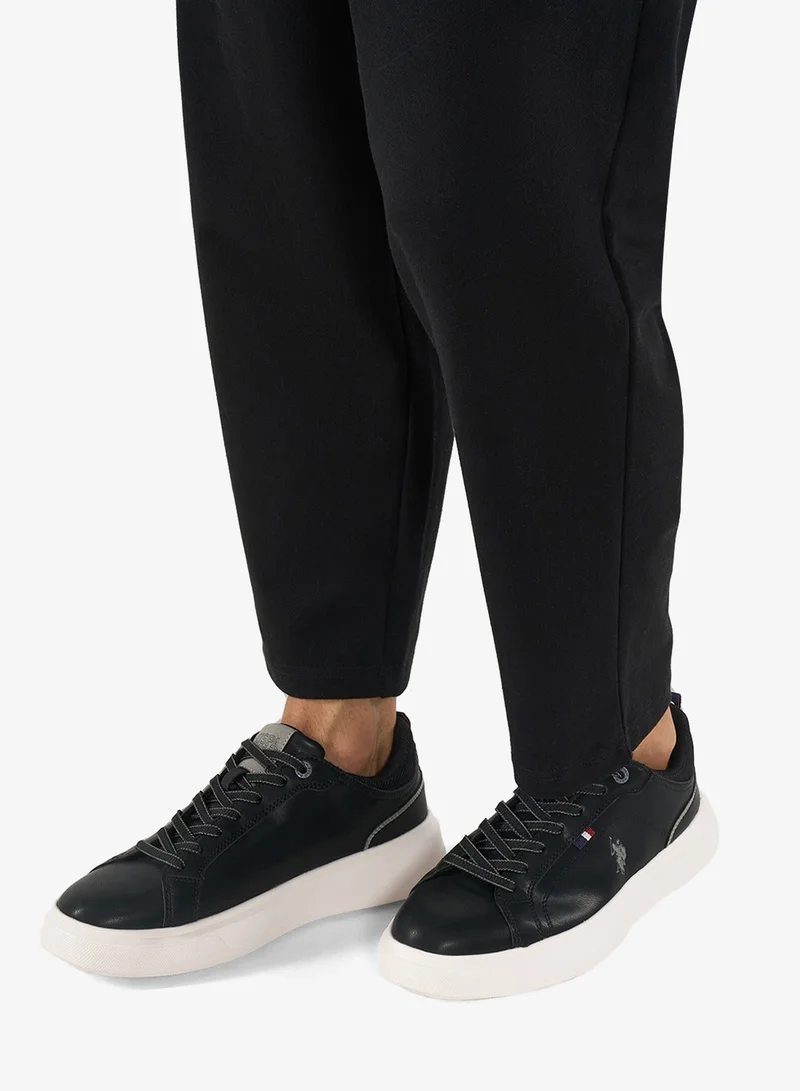 U.S. Polo Assn. Black Men's Black Low-Top Sneakers - Designed for Style Shoes for Men | Best Price UAE