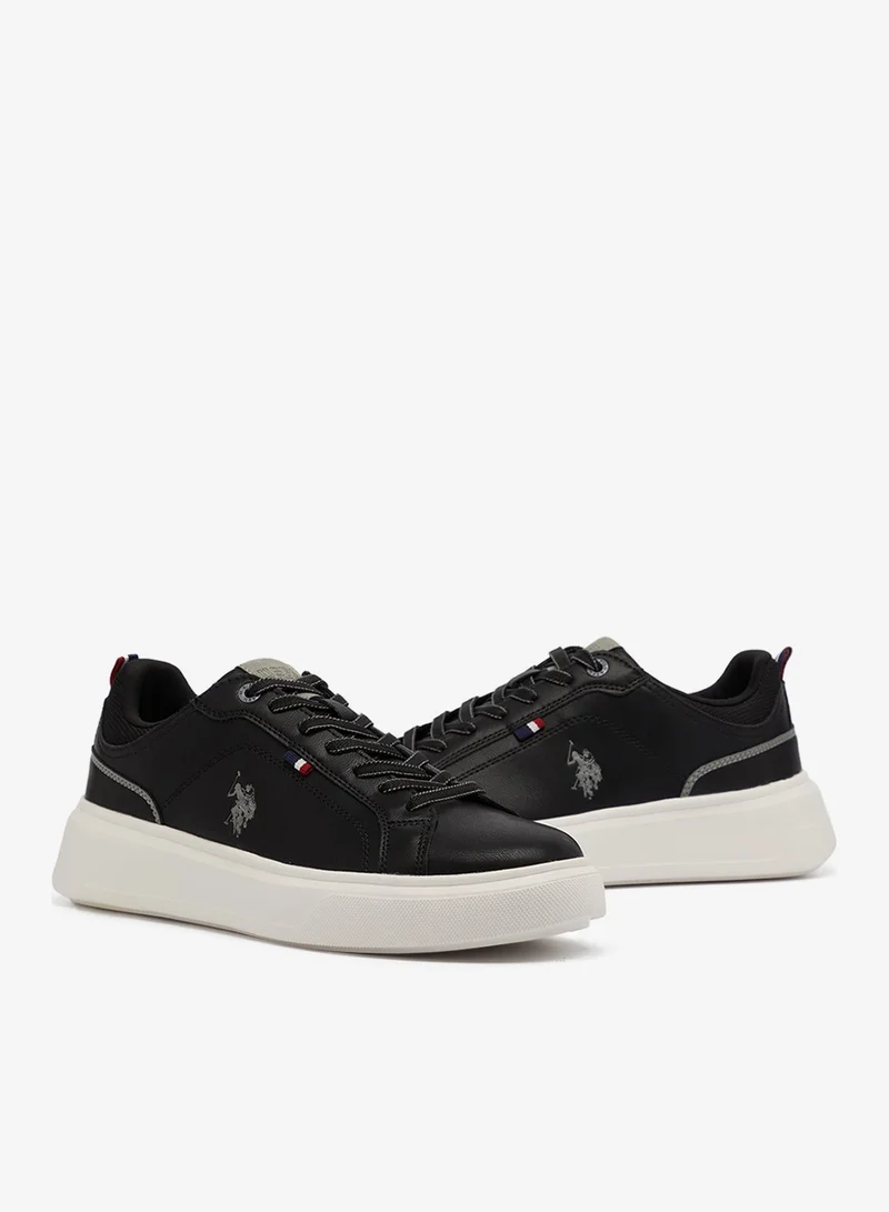U.S. Polo Assn. Black Men's Black Low-Top Sneakers - Designed for Style Shoes for Men | Best Price UAE