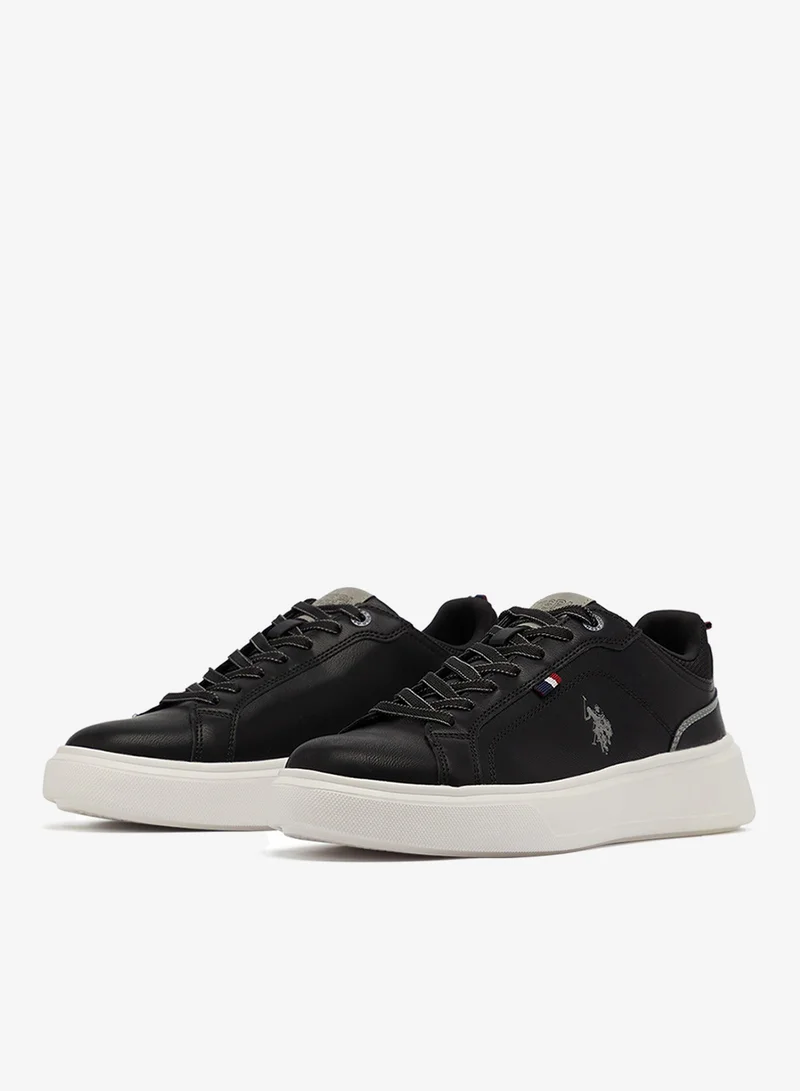 U.S. Polo Assn. Black Men's Black Low-Top Sneakers - Designed for Style Shoes for Men | Best Price UAE