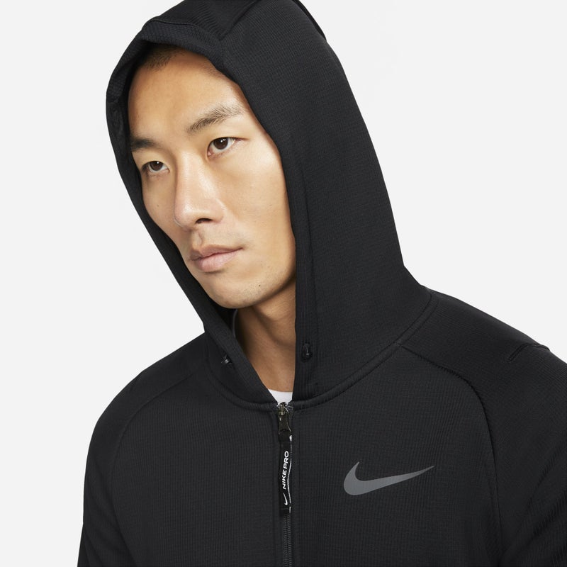 Nike Pro Therma-FIT Fleece Hooded Jacket 'Black' - Image 3