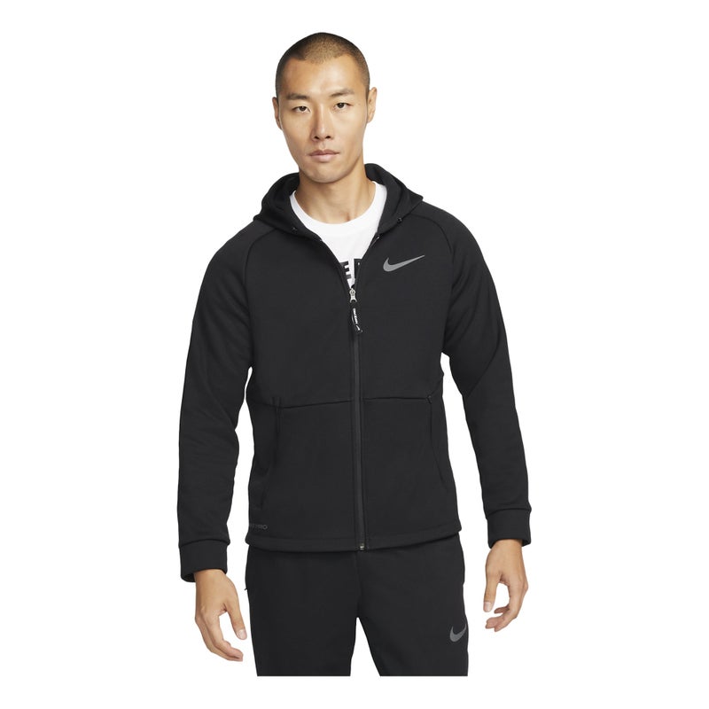 Nike Pro Therma-FIT Fleece Hooded Jacket 'Black' - Image 1
