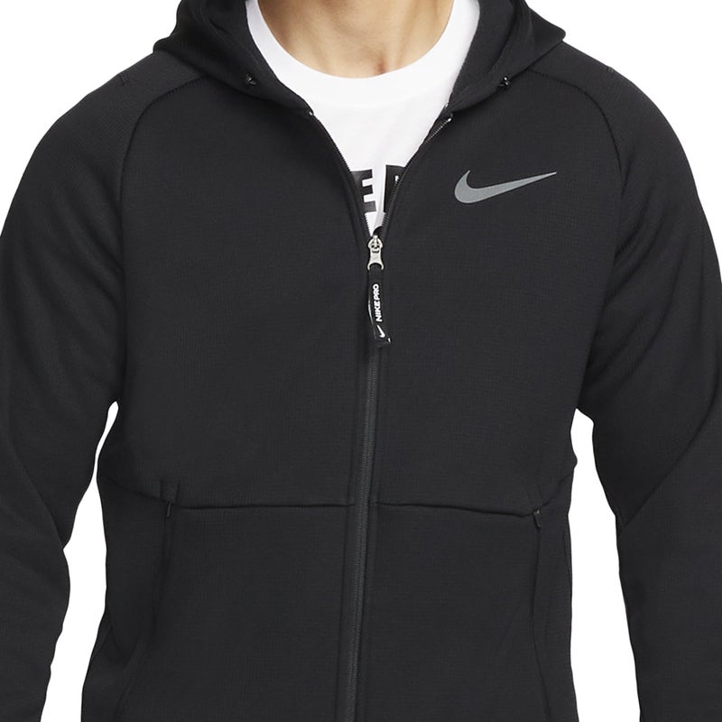 Nike Pro Therma-FIT Fleece Hooded Jacket 'Black' - Image 2
