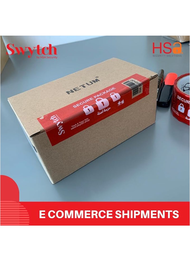 HSA Security Solutions Tamper Evident Tape Full Transfer, Permanent VOID OPEN Message when Tampered. ONE Roll, 5 cm x 21 meters Brand: Swytch by HSA Security Solutions  - Image 3