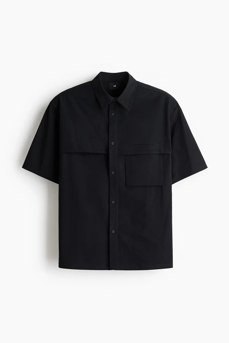 H&M  Loose Fit Short-sleeved cotton shirt for Men | Best Price UAE