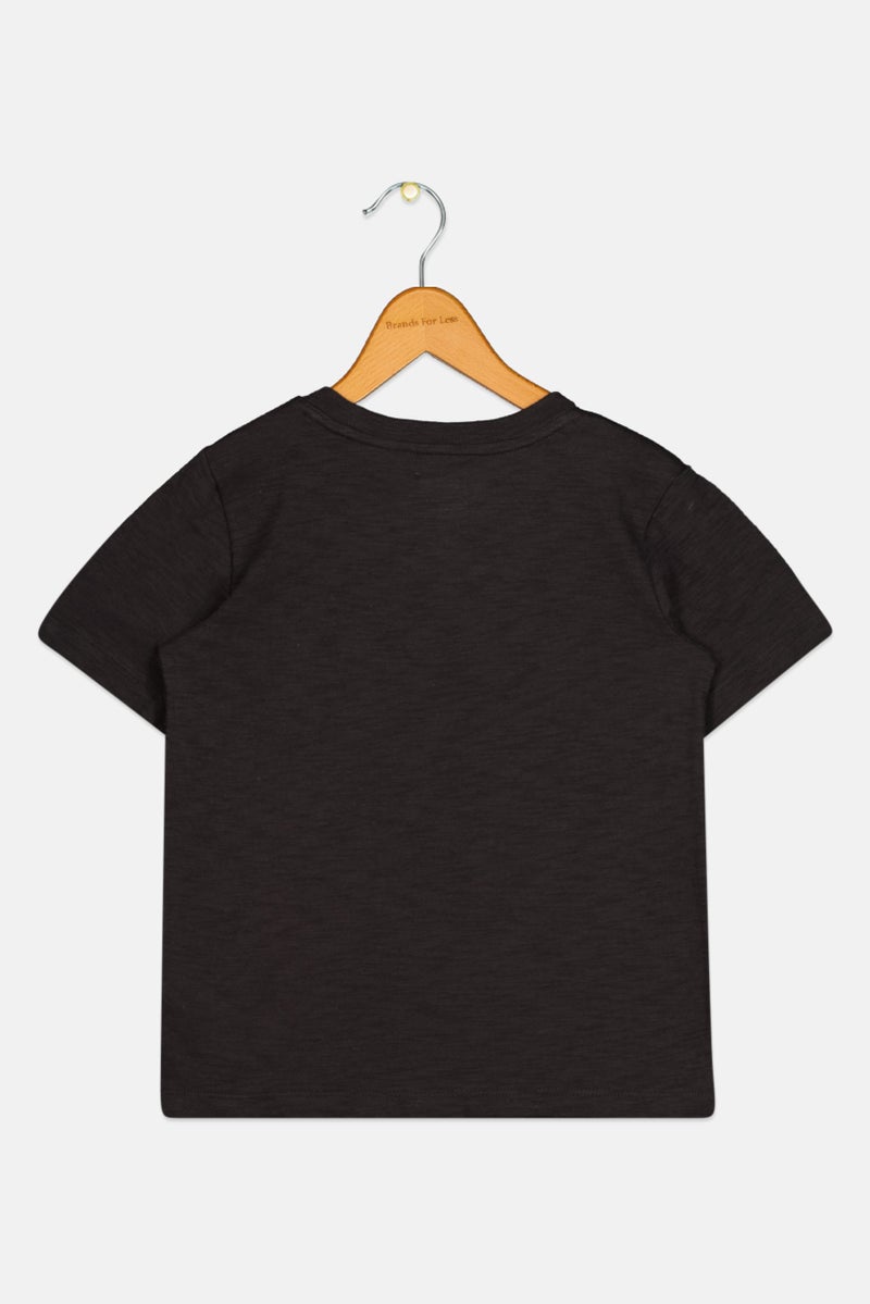 Gap x Marvel Kids Boy Crew Neck Short Sleeves Graphic Print T-Shirt, Black - Image 2