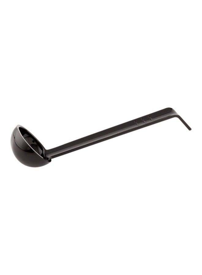 Restaurantware 1 Ounce Serving Ladle, 1 Hook Handle Portion Ladle - Dishwasher-Safe, Reusable, Black Plastic Gravy Ladle, For Stirring, Pouring, And Serving, - Image 1