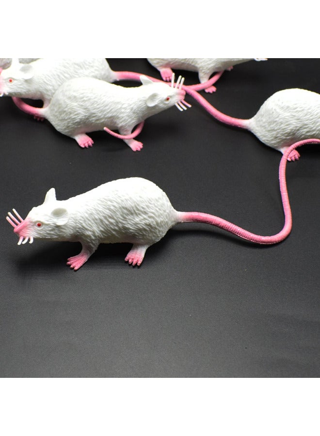 22CM PVC Small Mouse Prank Toy Practical Joke Toy Novelty Item Popular Selling Hot Item Plastic Material From Zhejiang-Color:White Medium Mouse  - Image 1