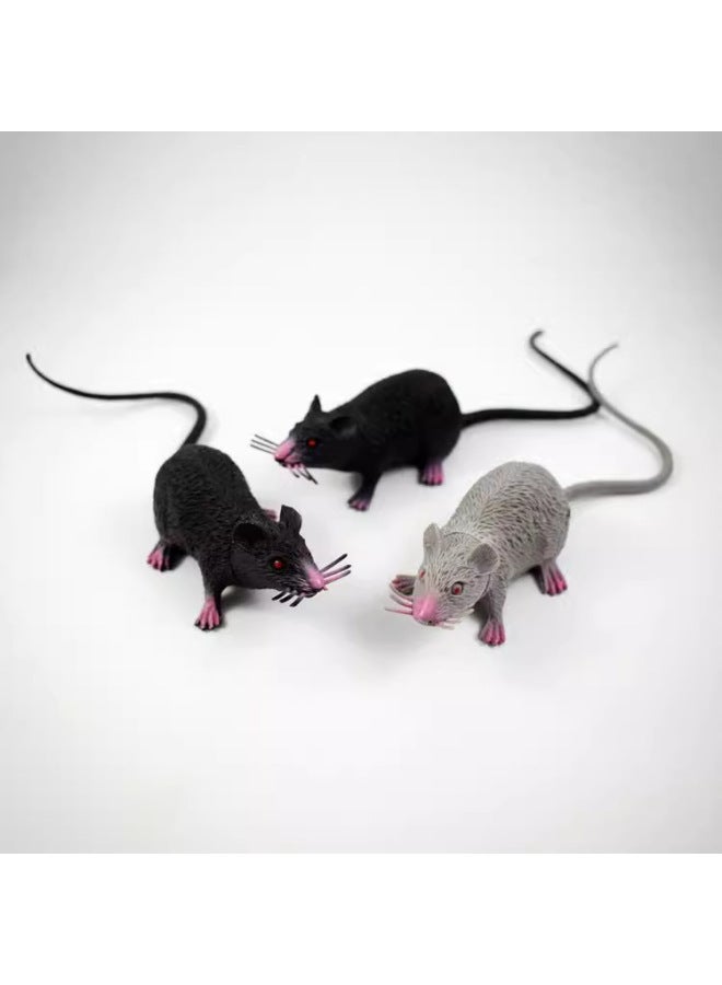 22CM PVC Small Mouse Prank Toy Practical Joke Toy Novelty Item Popular Selling Hot Item Plastic Material From Zhejiang-Color:White Medium Mouse  - Image 3
