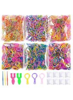 Generic CBL 3700+ Loom Rubber Bands Refill Kit Rubber Bands for Bracelet Making Set with 3600 Mixed Color Bands ,S-Clips ,Crochet Hooks, Backpack Hooks, Y loom for Party,X-mas Birthday Gift 