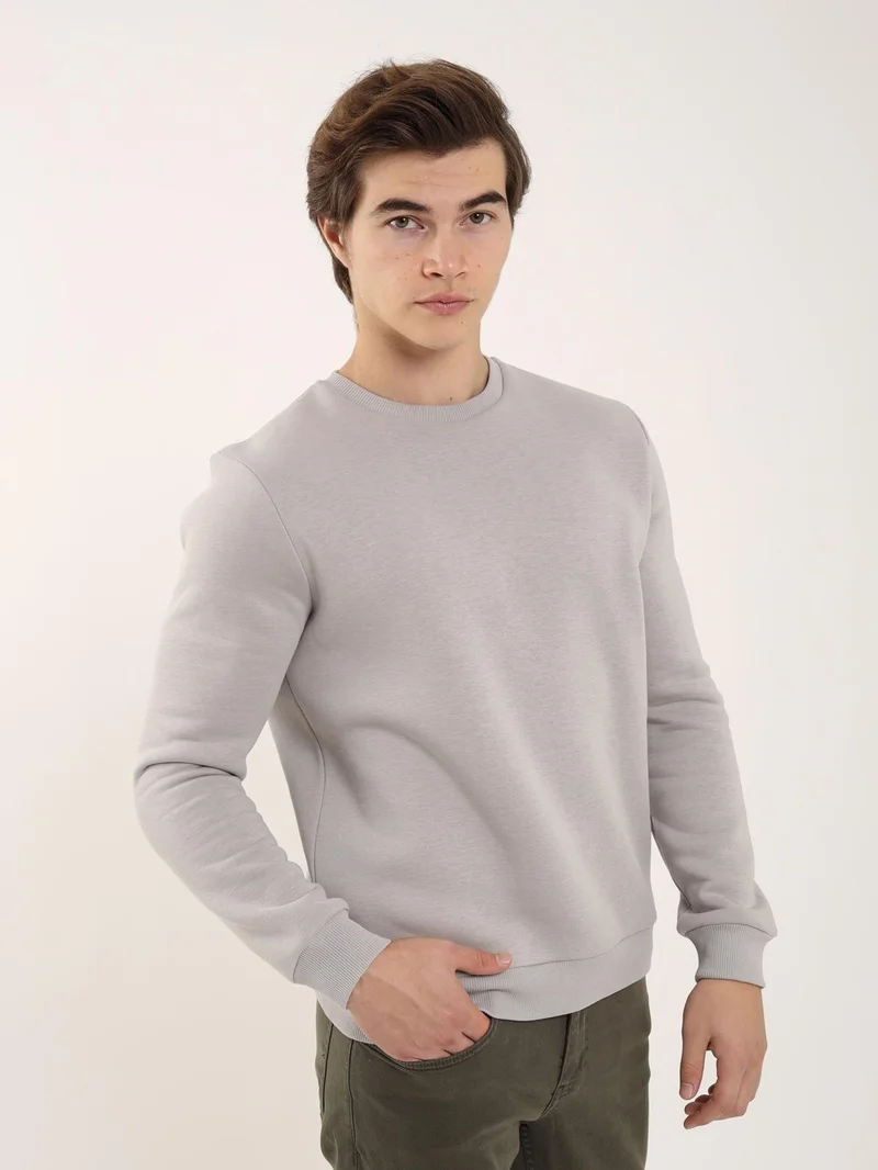 Dufy Stone Men's Regular Fit Crew Neck Sweatshirt
