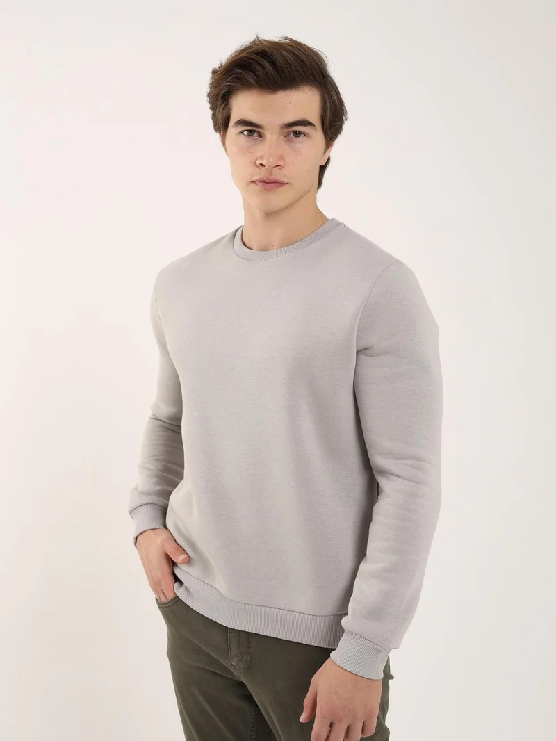 Dufy Stone Men's Regular Fit Crew Neck Sweatshirt