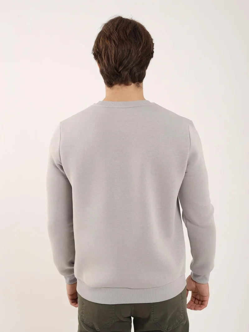 Dufy Stone Men's Regular Fit Crew Neck Sweatshirt