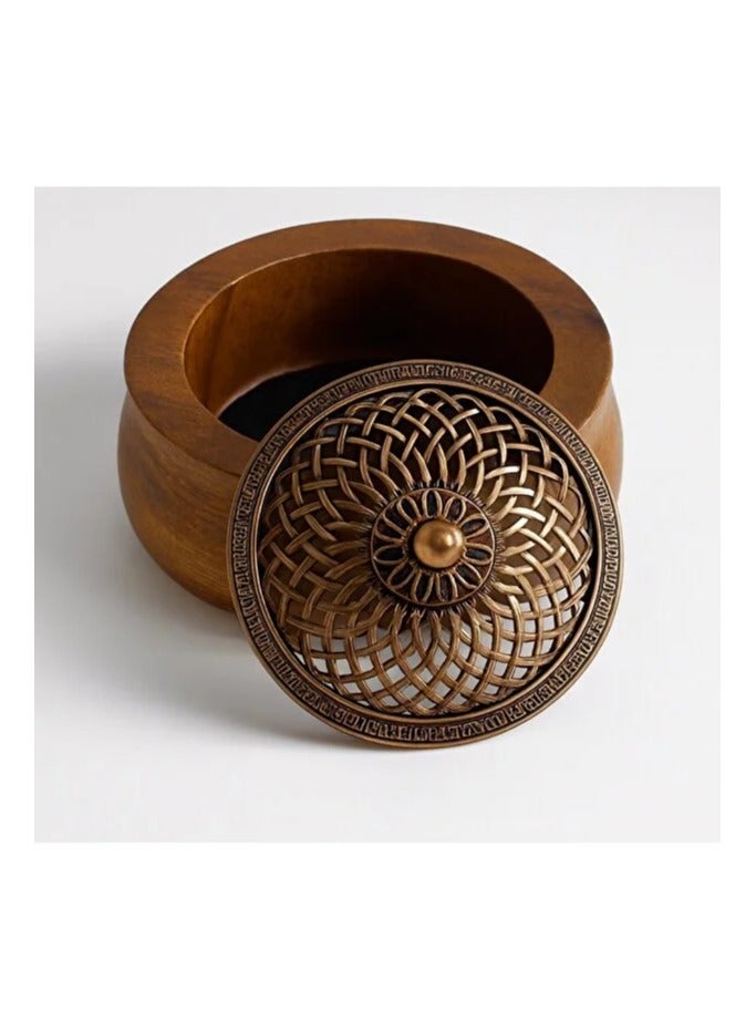 مبخرة من سيين جيه دي اس، حامل بخور للعصي، مبخرة من خشب الاكاسيا، ديكور المنزل، ديكور زين، ادوات التامل، ادوات اليوغا - Image 2