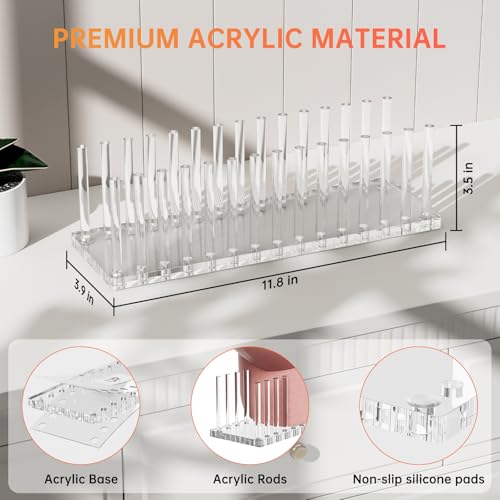 Kadolina Hat Organizer for Baseball Caps, Acrylic Hat Rack for 14 Baseball Caps, Hat Holder Display and Organizer for Closet, Tabletop, Dressing Table - Image 5