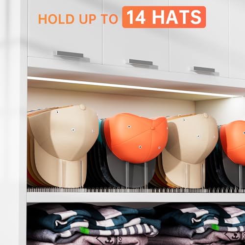 Kadolina Hat Organizer for Baseball Caps, Acrylic Hat Rack for 14 Baseball Caps, Hat Holder Display and Organizer for Closet, Tabletop, Dressing Table - Image 3
