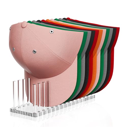 Kadolina Hat Organizer for Baseball Caps, Acrylic Hat Rack for 14 Baseball Caps, Hat Holder Display and Organizer for Closet, Tabletop, Dressing Table - Image 1