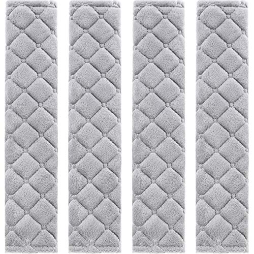 Tatuo 4 Pack Seat Belt Cover Extra Long Seat Belt Pads for Car Soft Comfort Shoulder Strap Covers Harness Pads Helps Protect Your Neck and Shoulder(10.6 Inch,Gray) - Image 1