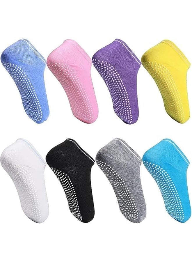 8 زوج من الجوارب المضادة للانزلاق العامة للرجال والنساء مع وسادة ، لليوغا ، بيلاتي ، باري ، المنزل والمستشفى ، جوارب اليوغا ، جوارب النساء مع مقبضات ، جوارب بيلاتي ، جوارب النساء مع مقبضات ، جوارب اليوغا - Image 1