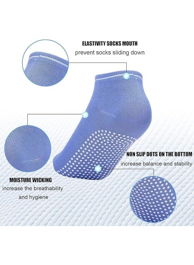 8 زوج من الجوارب المضادة للانزلاق العامة للرجال والنساء مع وسادة ، لليوغا ، بيلاتي ، باري ، المنزل والمستشفى ، جوارب اليوغا ، جوارب النساء مع مقبضات ، جوارب بيلاتي ، جوارب النساء مع مقبضات ، جوارب اليوغا - Image 4
