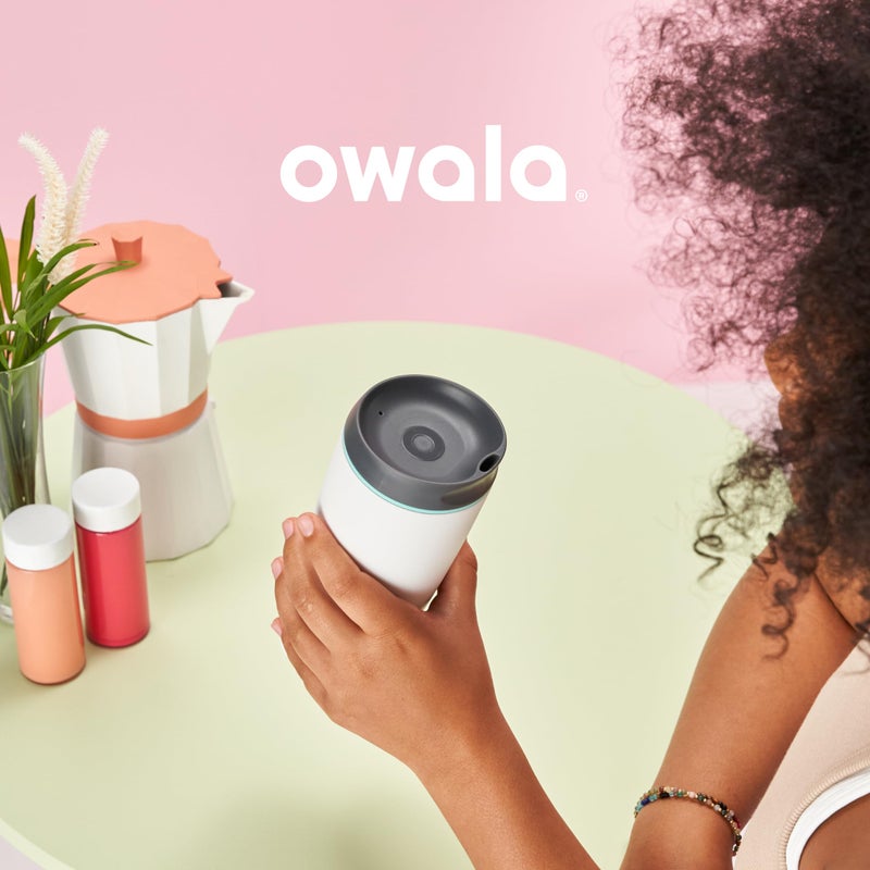Owala Owala SmoothSip Insulated Stainless Steel Coffee Tumbler  Reusable Iced Coffee Cup  Hot Coffee Travel Mug  BPA Free  20 oz  Navy (Telescope Tales)  - Image 5