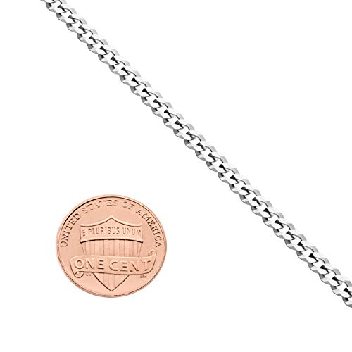 Miabella 925 Sterling Silver, 18K Gold Plated Figaro, Beaded Singapore, Sparkle, Cuban Link Chain, Choker Necklace for Women Made in Italy (SI, Cuban 3.5mm, Length 13 Inches) - Image 4