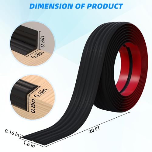 Pluden 20FT Flexible Wall Corner Protector Moulding Trim, Peel and Stick Inside & Outside Wall Corner Guards Edge Protector,Self Adhesive Molding Trim Strip for Edge Ceiling - Image 4