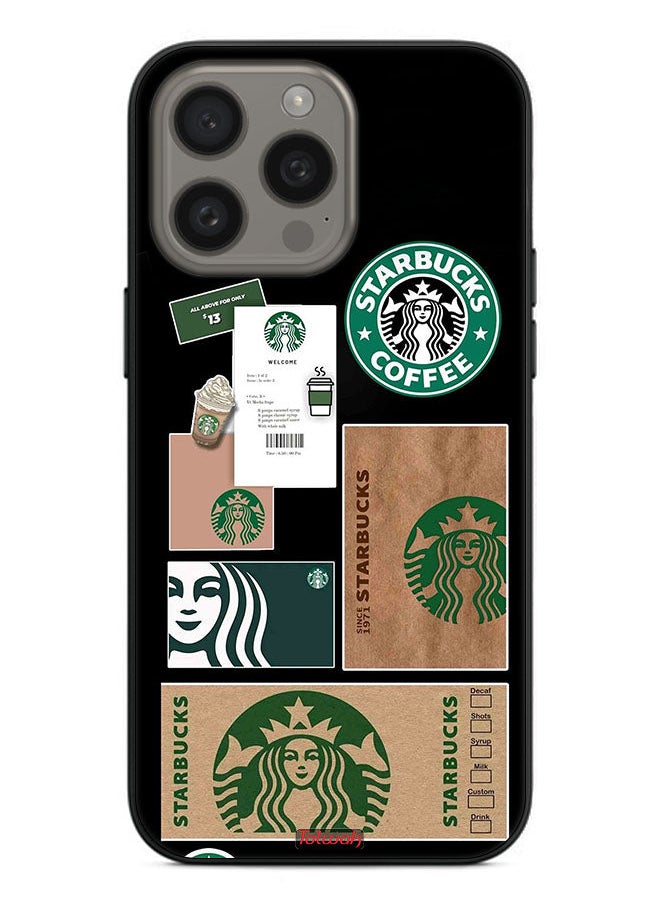 Tolwak - Apple iPhone 15 Pro Max Protective Case Cover Starbucks Sticker - Image 1