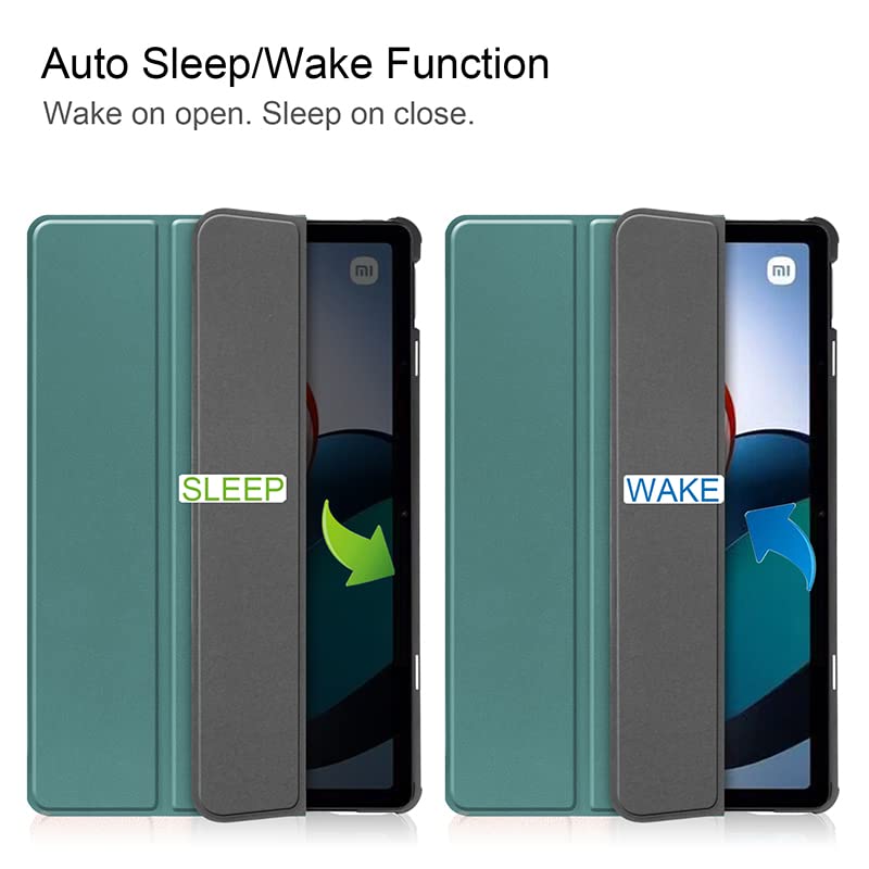 ProElite Slim Trifold Flip case Cover for Redmi Pad 10.6" Tablet, Green - Image 2