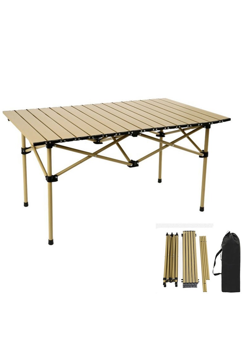 Yolu Folding Camping Table with Carry Bag, Outdoor Portable Lightweight Aluminum Desk for Beach, Picnics, Cooking,Party Dining, Camping, BBQ  - Image 1