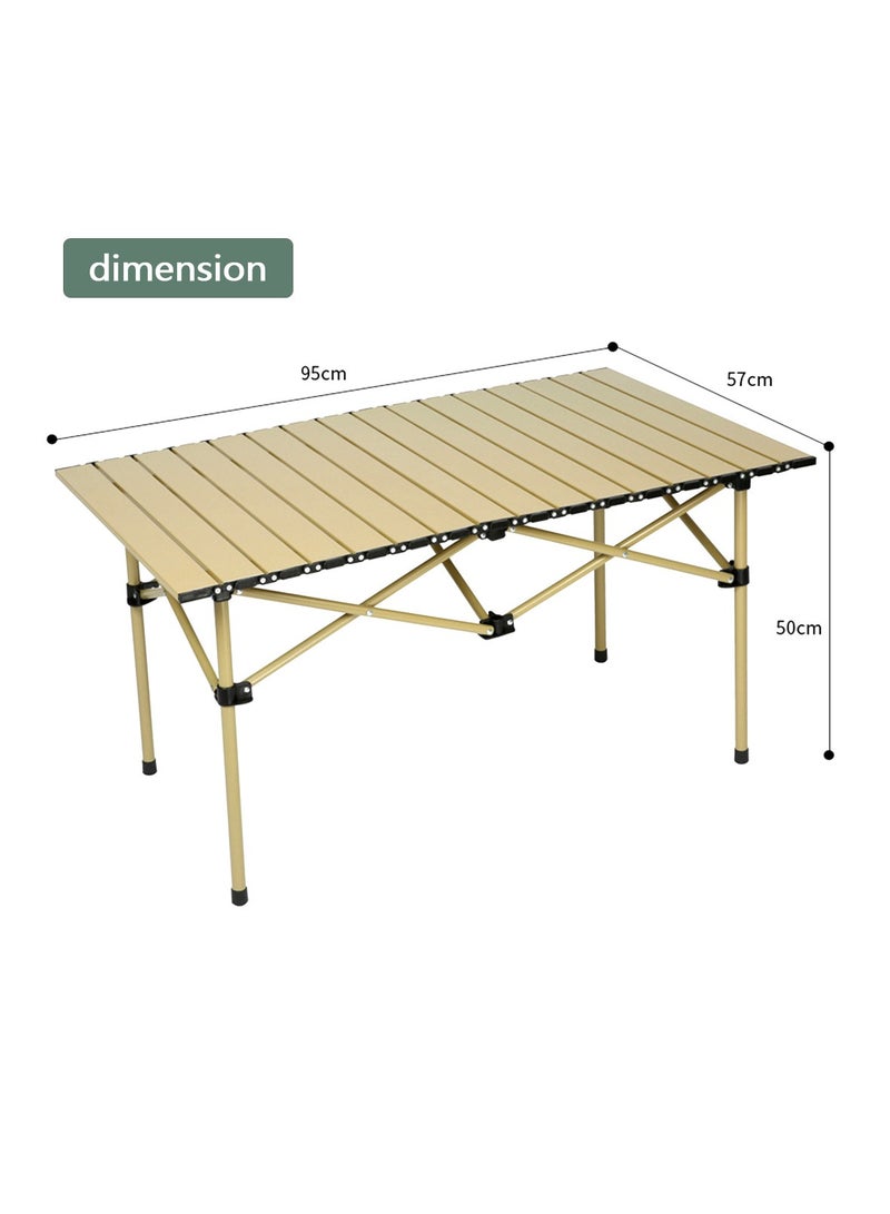 Yolu Folding Camping Table with Carry Bag, Outdoor Portable Lightweight Aluminum Desk for Beach, Picnics, Cooking,Party Dining, Camping, BBQ  - Image 2
