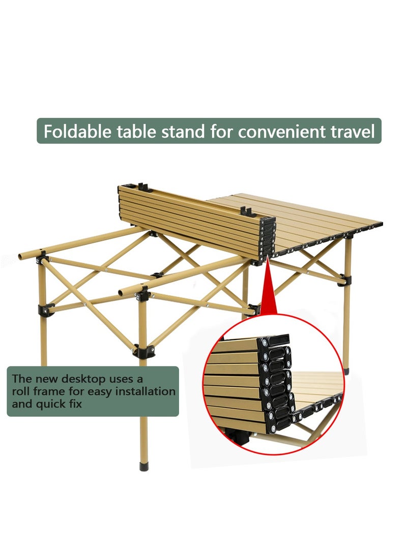 Yolu Folding Camping Table with Carry Bag, Outdoor Portable Lightweight Aluminum Desk for Beach, Picnics, Cooking,Party Dining, Camping, BBQ  - Image 3