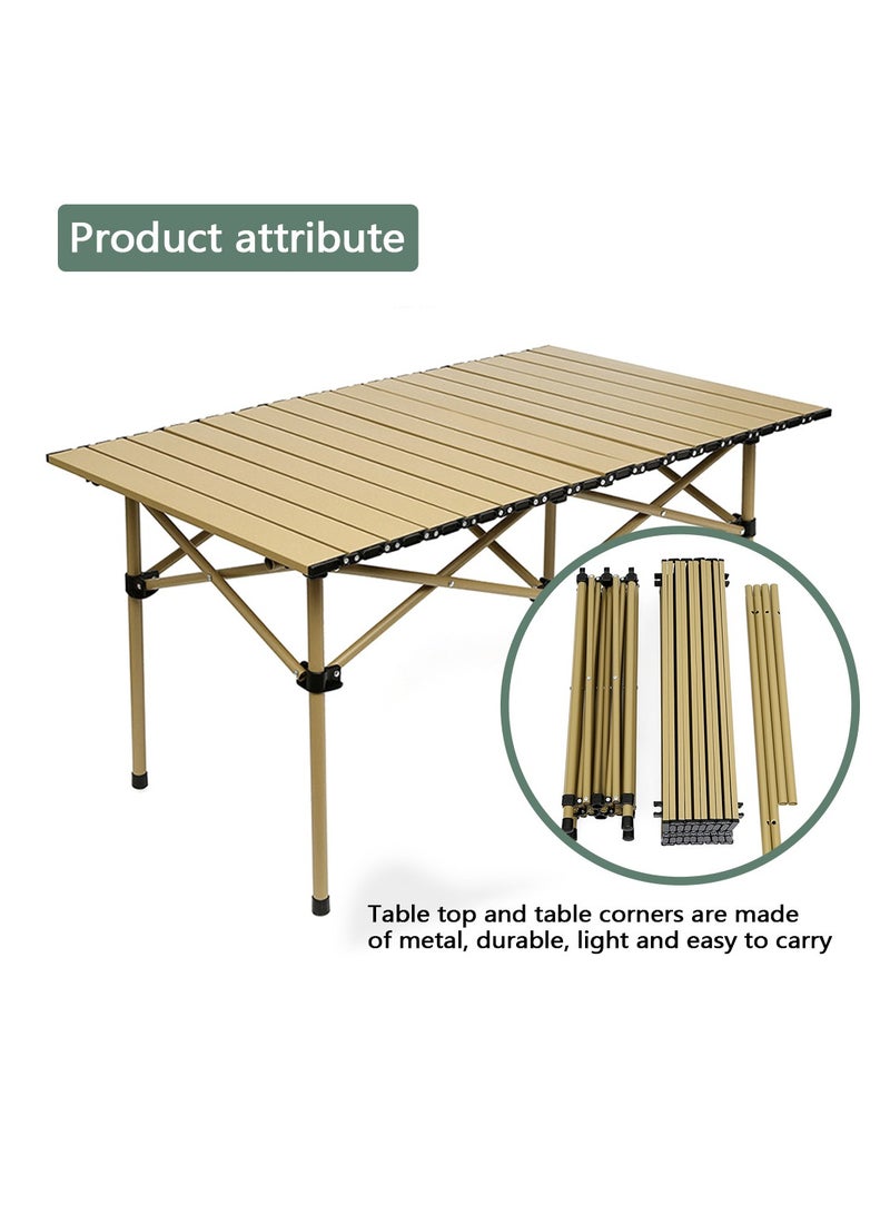 Yolu Folding Camping Table with Carry Bag, Outdoor Portable Lightweight Aluminum Desk for Beach, Picnics, Cooking,Party Dining, Camping, BBQ  - Image 4