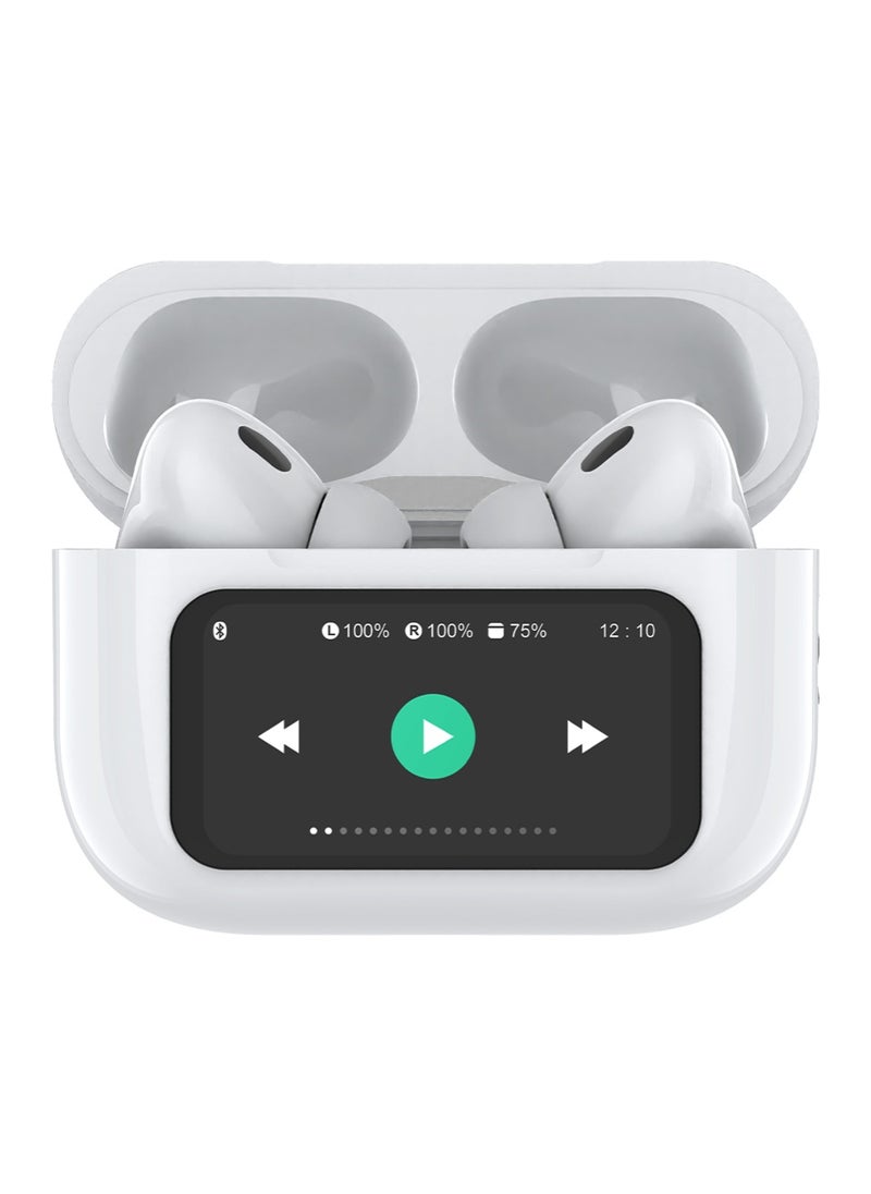 glassology - GTA4 PRO Truly Wireless Earbuds with Display Active Noise Cancelling Thumping Bass Multi Mode 5H Playtime Wireless Magsafe Charging Customized Sound Gaming Mode - Image 1