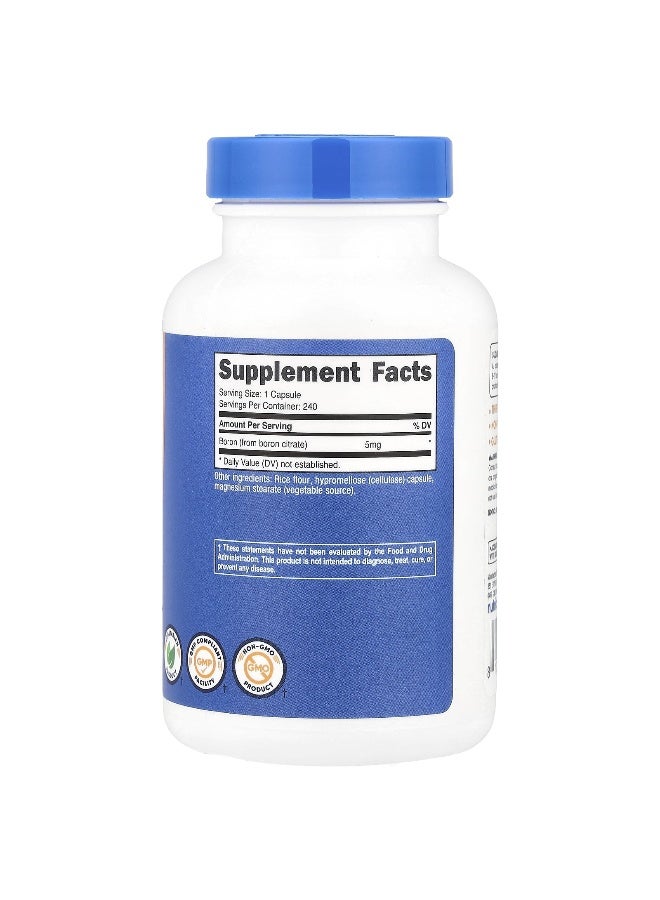 Nutricost نوتريكوست، بورون، 5 ملغ، 240 كبسولة - Image 2