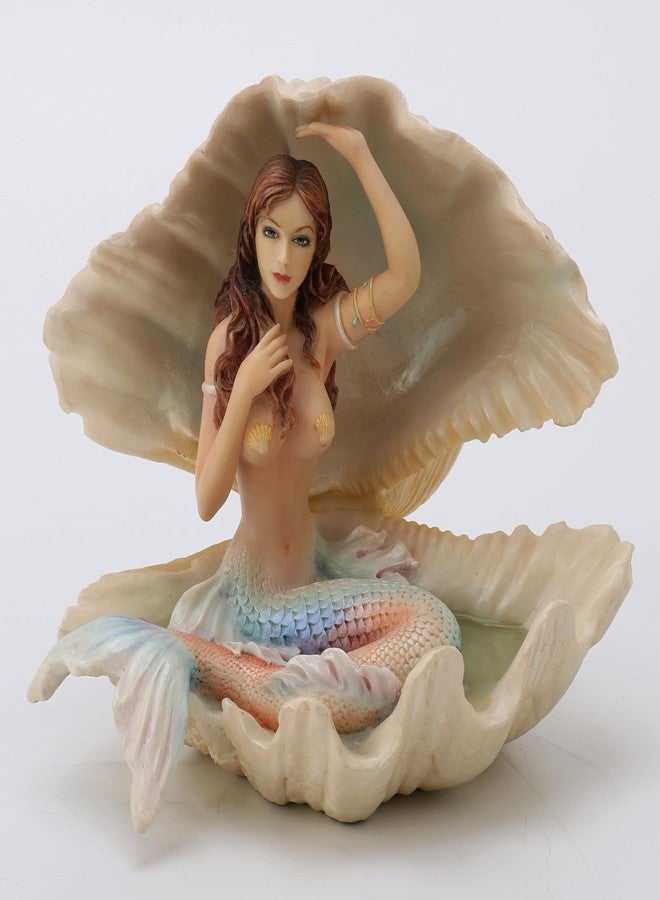 Veronese Design Mermaid Sitting in a Seashell Sculpture - Image 1