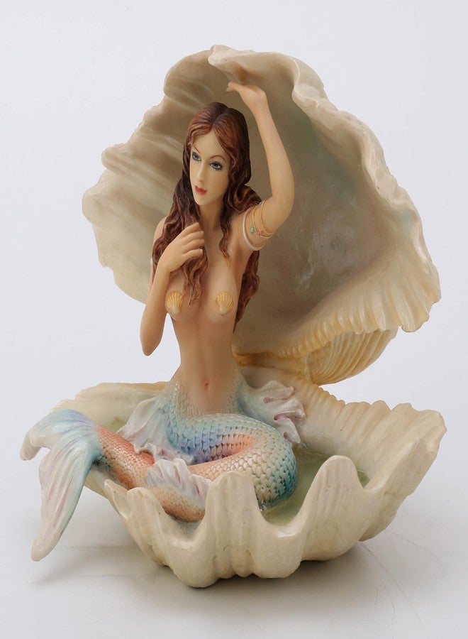 Veronese Design Mermaid Sitting in a Seashell Sculpture - Image 2
