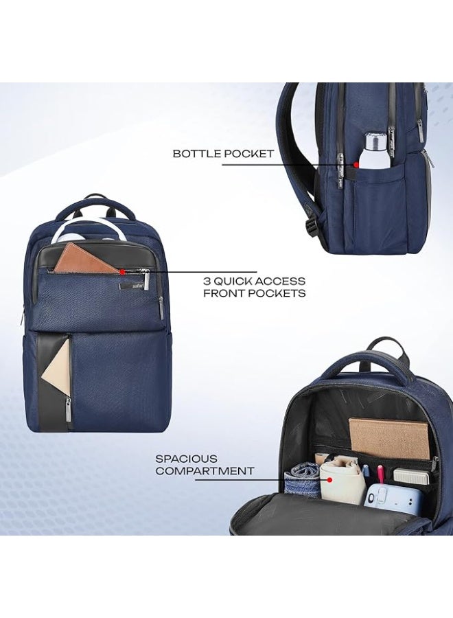 Safari Xyro 25L Formal Laptop Backpack Bag for Man & Women, Ideal for Office Use/School/College Boys and Girls, 2 Compartment Bags with Organizer, Trolley Sleeve, 2 Front pockets, Premium Fabric - Image 2