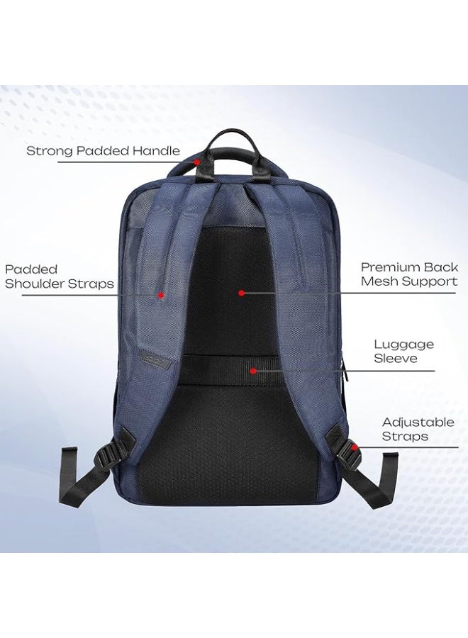 Safari Xyro 25L Formal Laptop Backpack Bag for Man & Women, Ideal for Office Use/School/College Boys and Girls, 2 Compartment Bags with Organizer, Trolley Sleeve, 2 Front pockets, Premium Fabric - Image 4