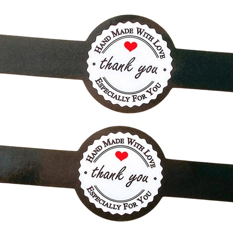 ASTRQLE 100 Pcs Food Baking Stickers Decorative Bakery Stickers Packaging Self Adhesive Tamper Evident Sealing Labels Decals Tag for Cakes Dessert Cookies Coffee(Black) - Image 2