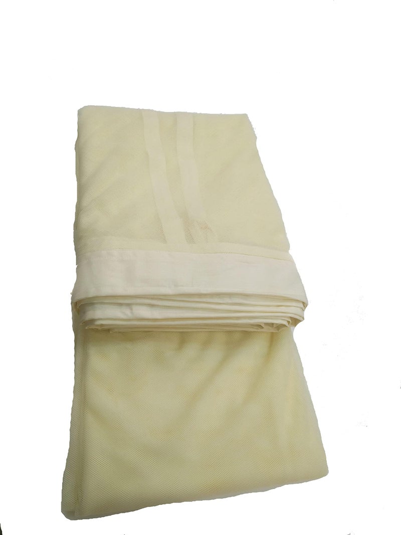 ANS Mosquito Net Polycotton Extra Large Size 6.5 x 10 ft – Ivory Cream Bed Net with Cotton Border, Highly Durable, Breathable & Washable Mosquito Protection for Big Beds - Image 4