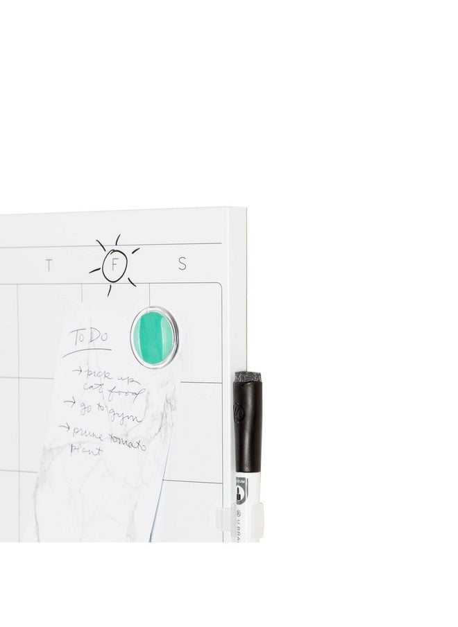 U Brands Square Magnetic Dry Erase Calendar Board 14X14 Frameless Includes Marker And Magnet  - Image 4