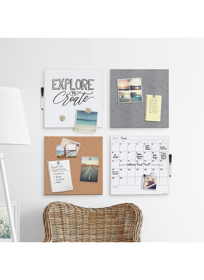 U Brands Square Magnetic Dry Erase Calendar Board 14X14 Frameless Includes Marker And Magnet  - Image 2