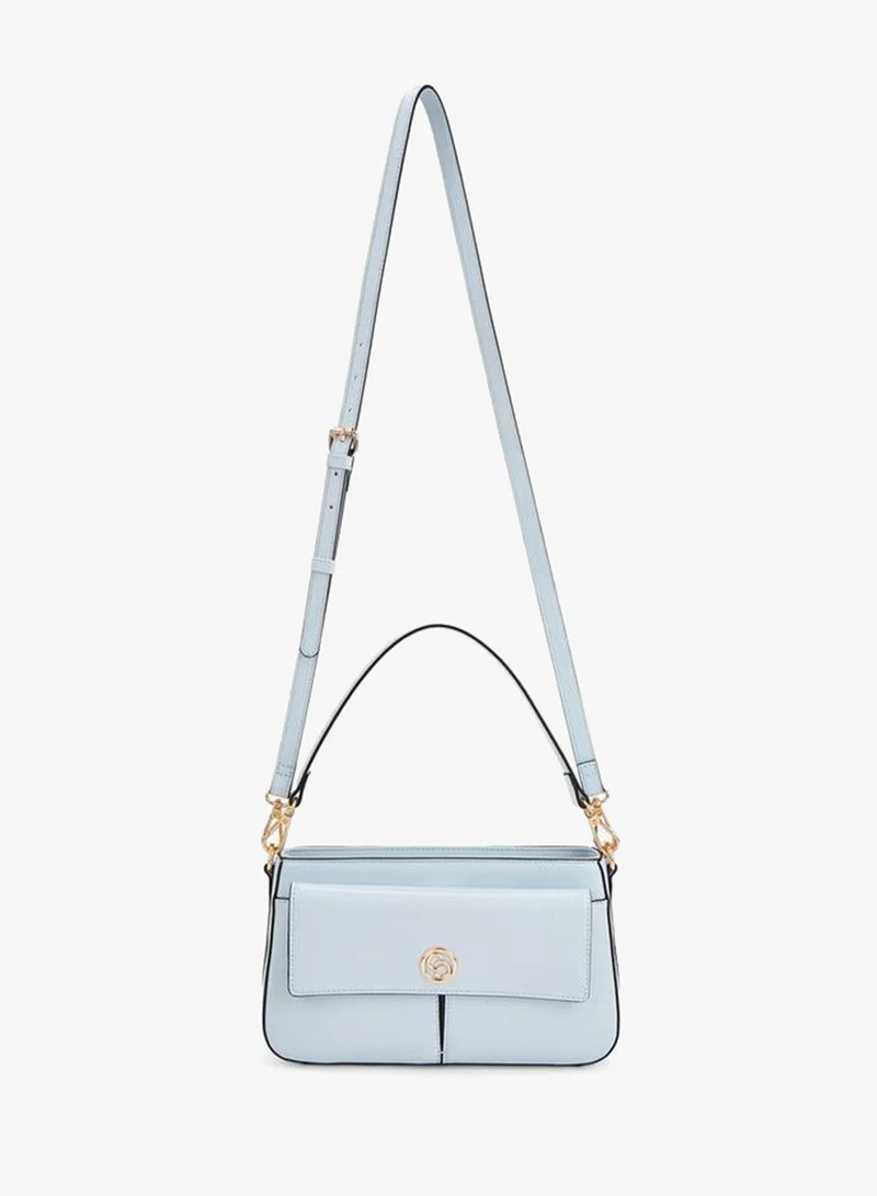 Celeste BLUE Logo Detail Crossbody Bag With Detachable Strap for Women | Best Price UAE