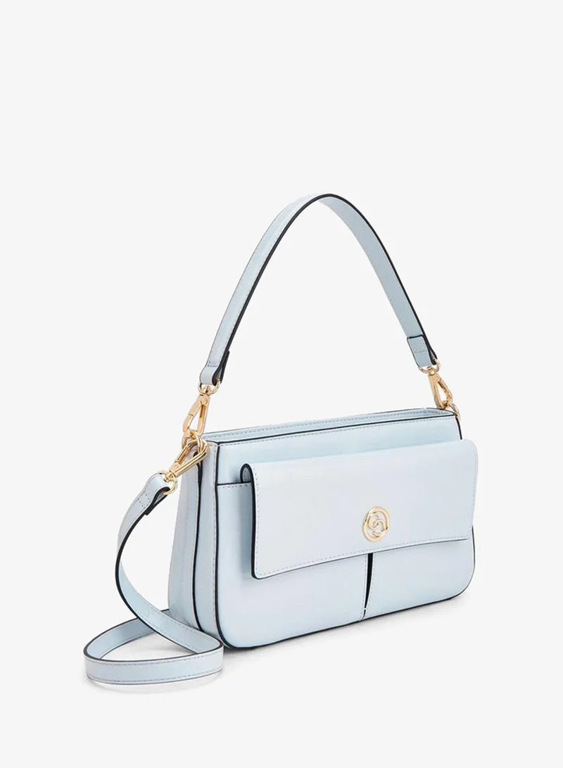 Celeste BLUE Logo Detail Crossbody Bag With Detachable Strap for Women | Best Price UAE
