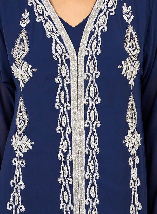 مكسيم كريشن Beaded Detail Embroidered Kaftan by Styli