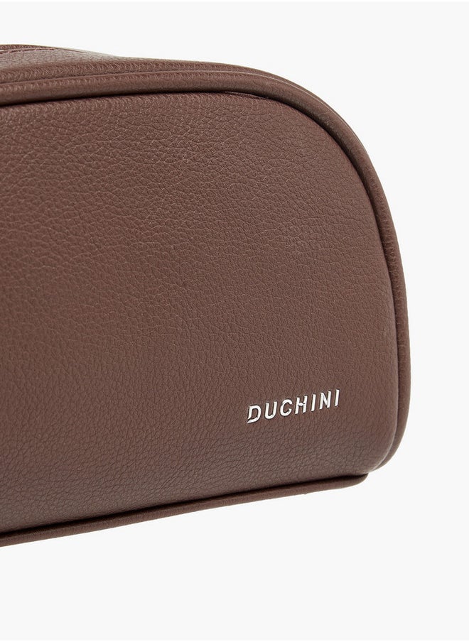 DUCHINI Textured Pouch with Zip Closure and Wristlet Strap  - Image 4