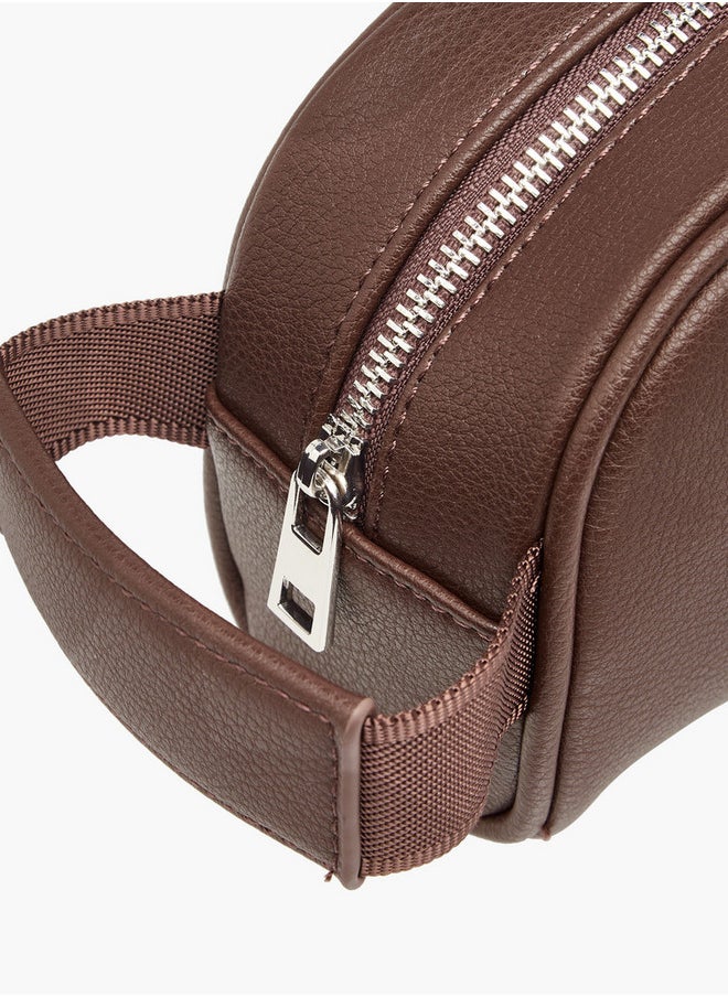 DUCHINI Textured Pouch with Zip Closure and Wristlet Strap  - Image 3