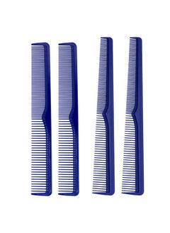 JOHNNY B. JOHNNY B. Professional 4 Pack Carbon Cutting & Styling Combs for Barbers, At-Home Use, Blue  - Image 2
